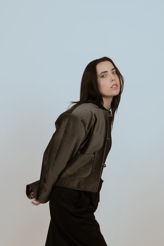 Chaqueta Aluna gris perla