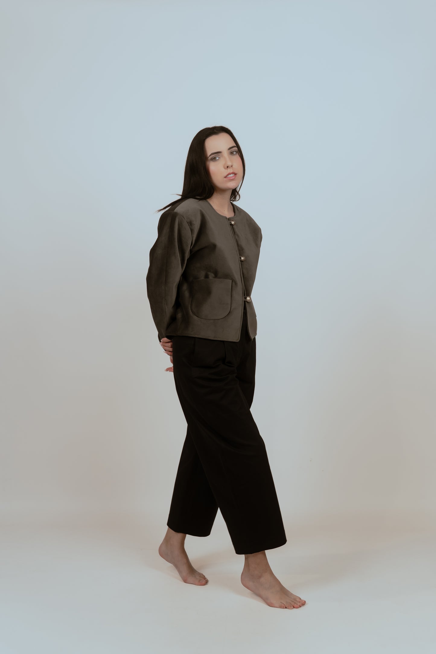 Chaqueta Aluna gris perla