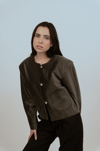 Chaqueta Aluna gris perla