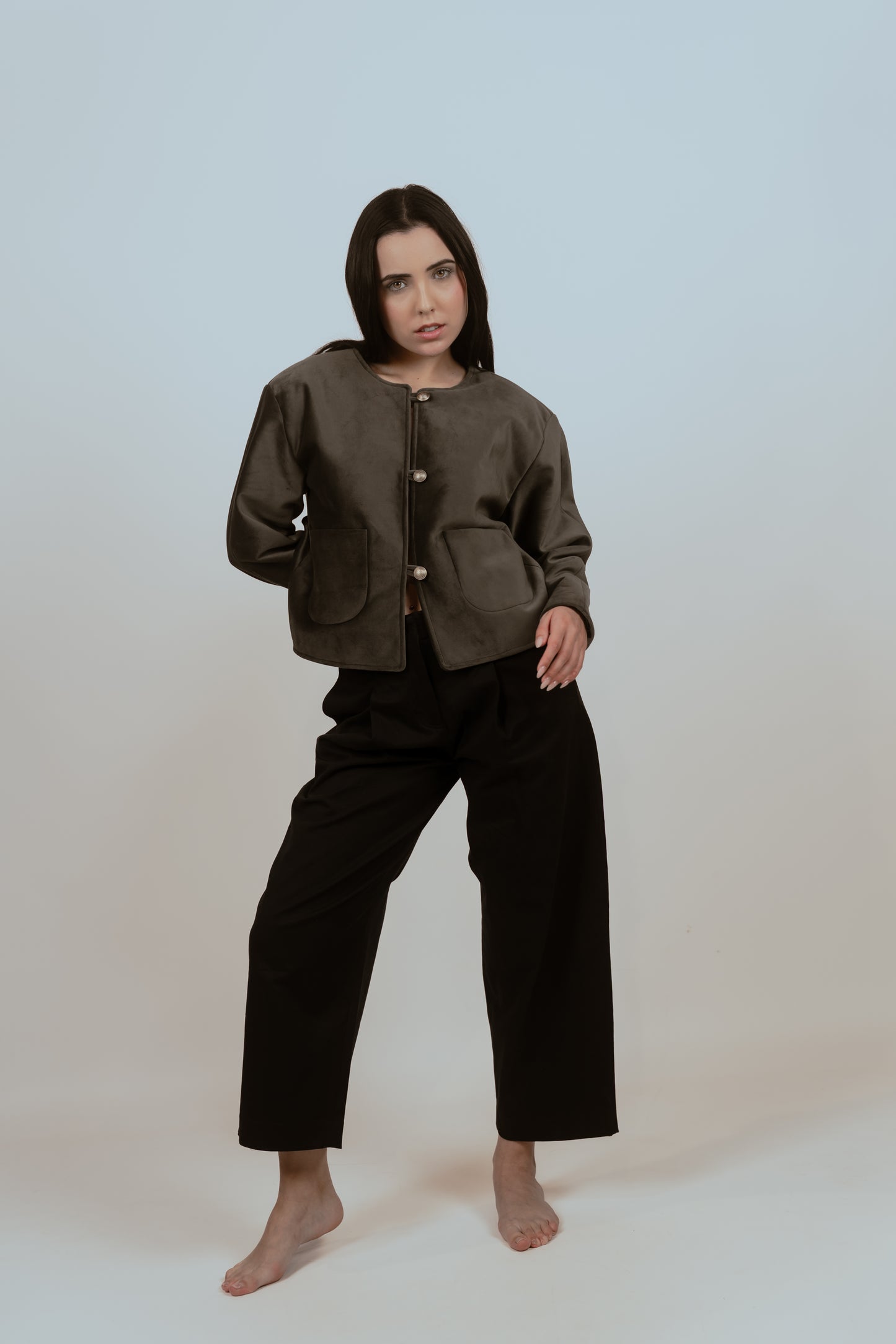 Chaqueta Aluna gris perla