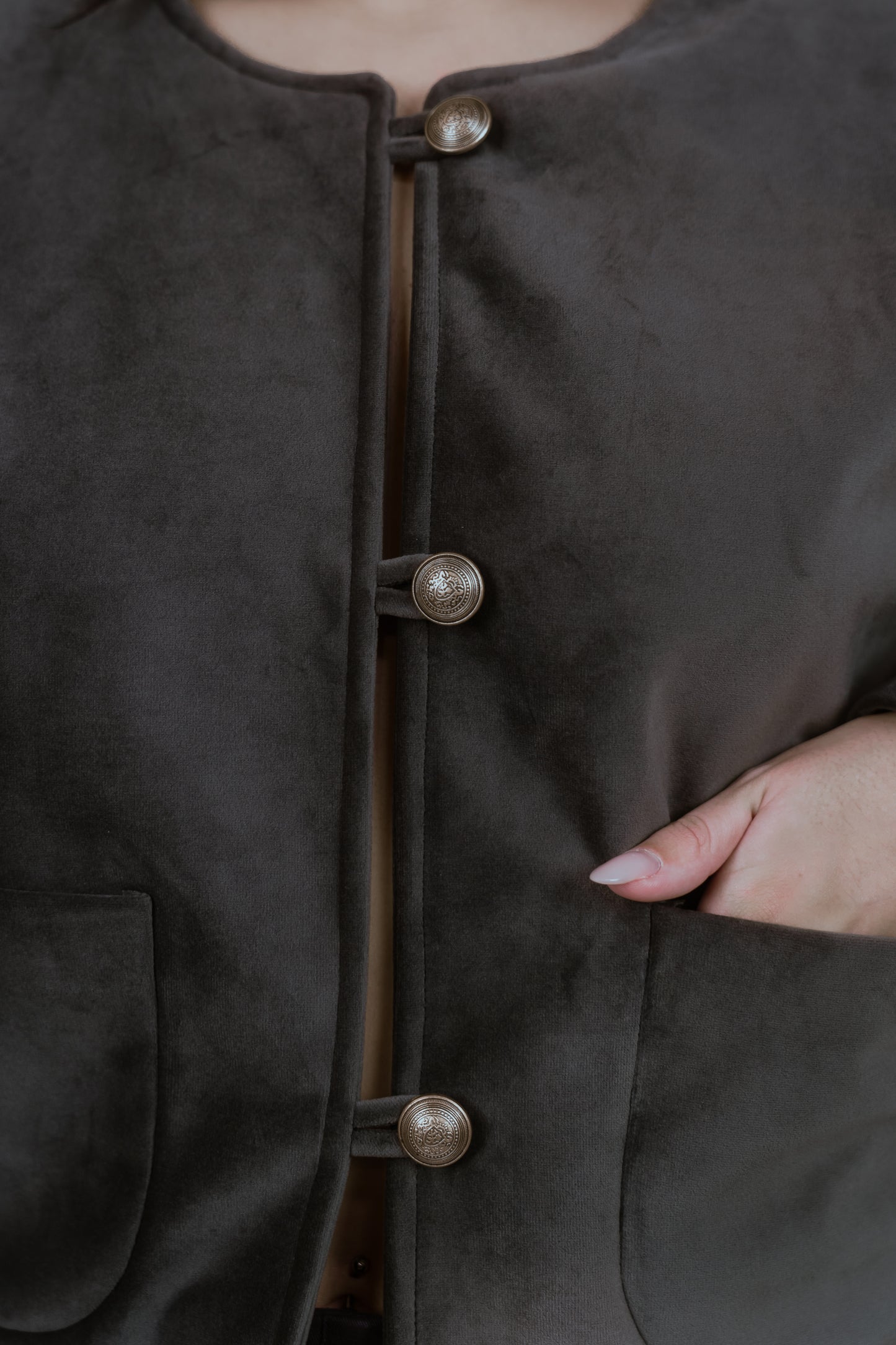 Chaqueta Aluna gris perla