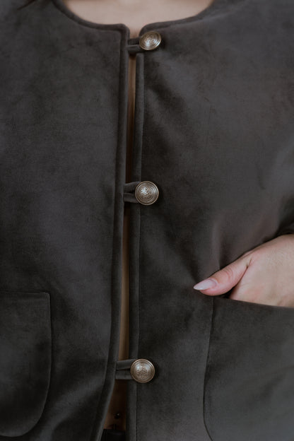 Chaqueta Aluna gris perla